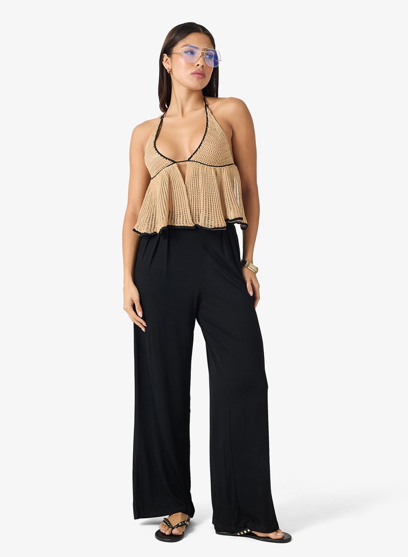 جينجر توب شاطئ كروشيه برقبة هالتر - Image 4